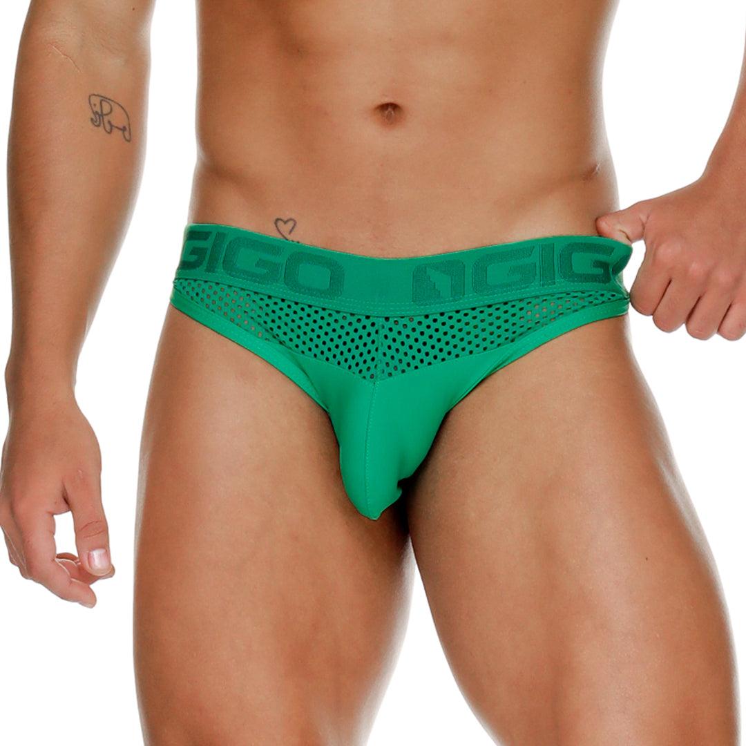 MOROCCO GREEN BRIEF - Gigo Underwear Colombia