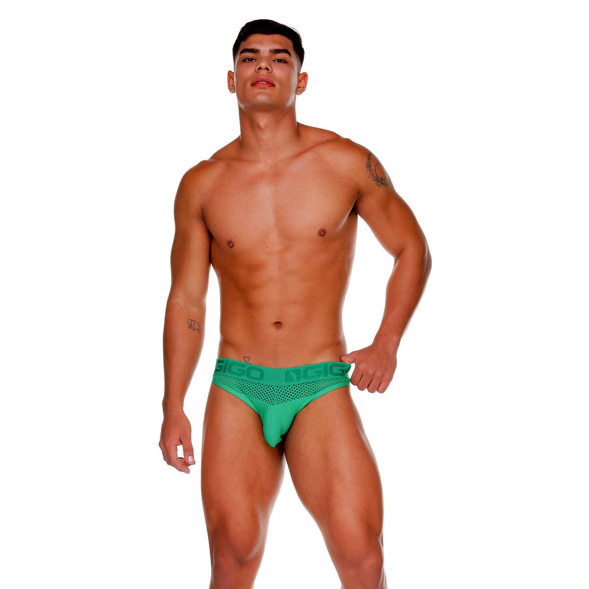 MOROCCO GREEN BRIEF - Gigo Underwear Colombia