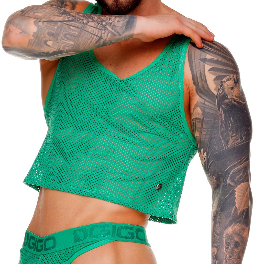 MOROCCO GREEN CROOP TOP - Gigo Underwear Colombia