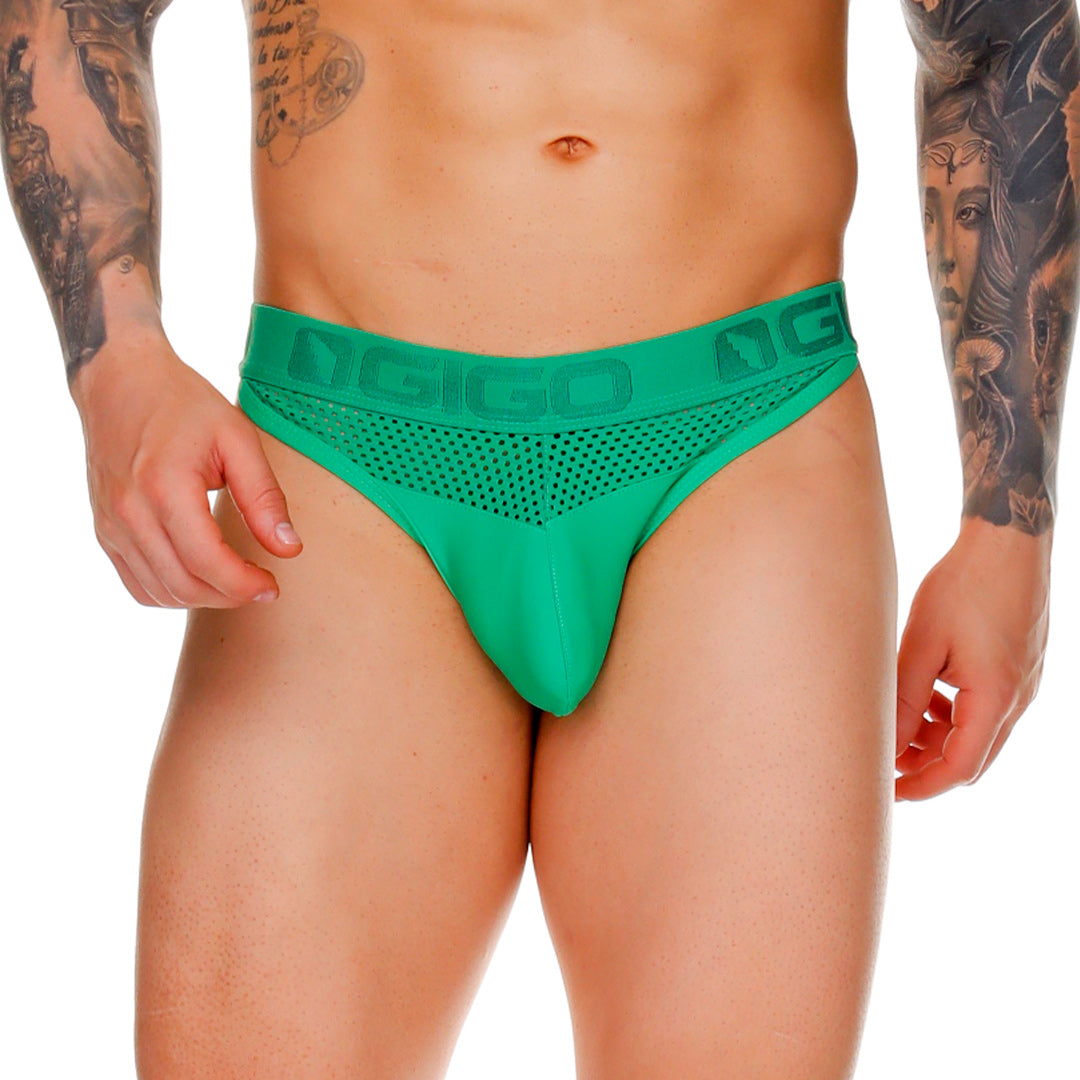 Morocco Green Gstring vista frontal de Gigo Underwear