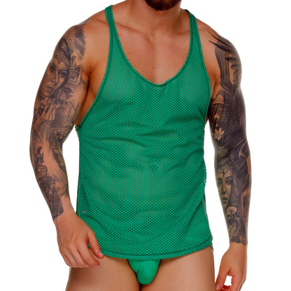 Morocco Green Tank vista frontal de Gigo Underwear