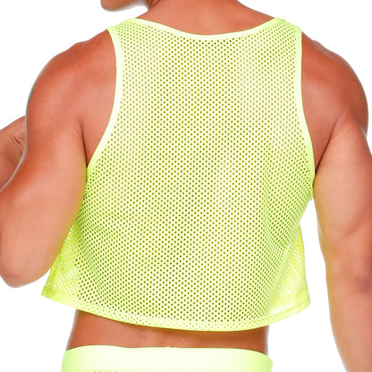 Morocco Yellow Croop Top vista posterior de Gigo Underwear