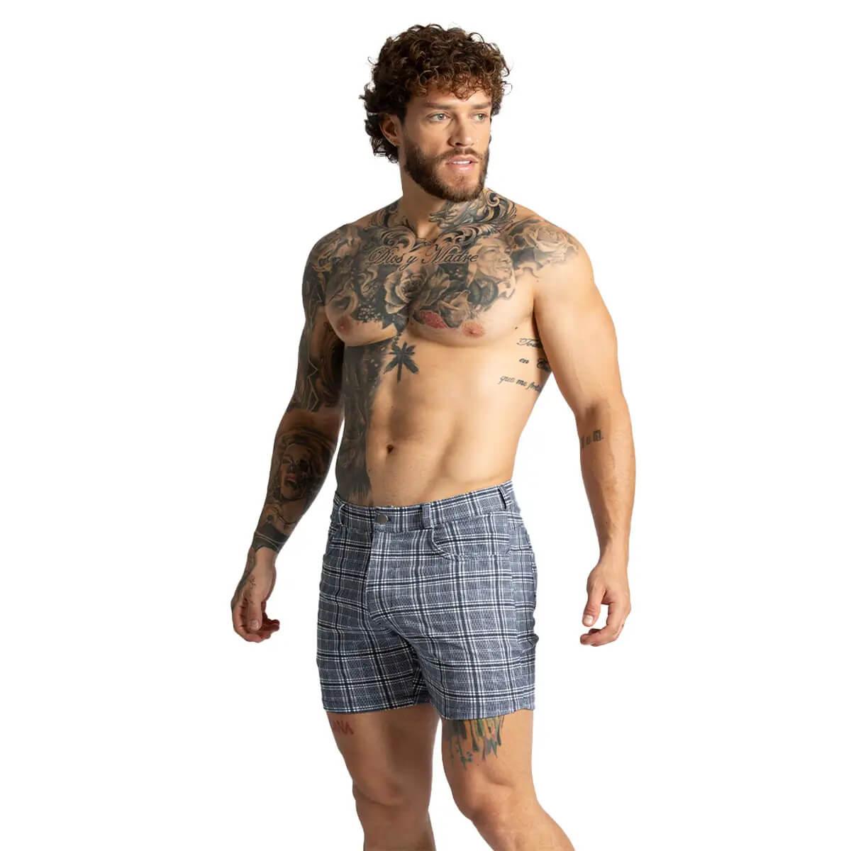 MOUNTAIN SQUARE SHORT - Pantaloneta corta a cuadros para hombres