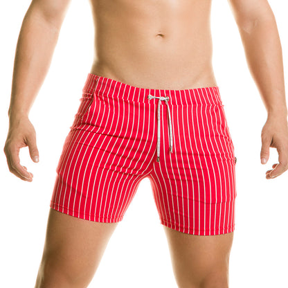 Naval Red Beachwear vista frontal de Gigo Underwear