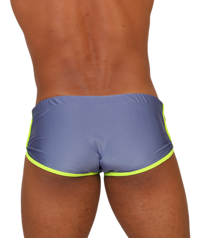 Nice Blue Swim Trunk vista posterior de Gigo Underwear