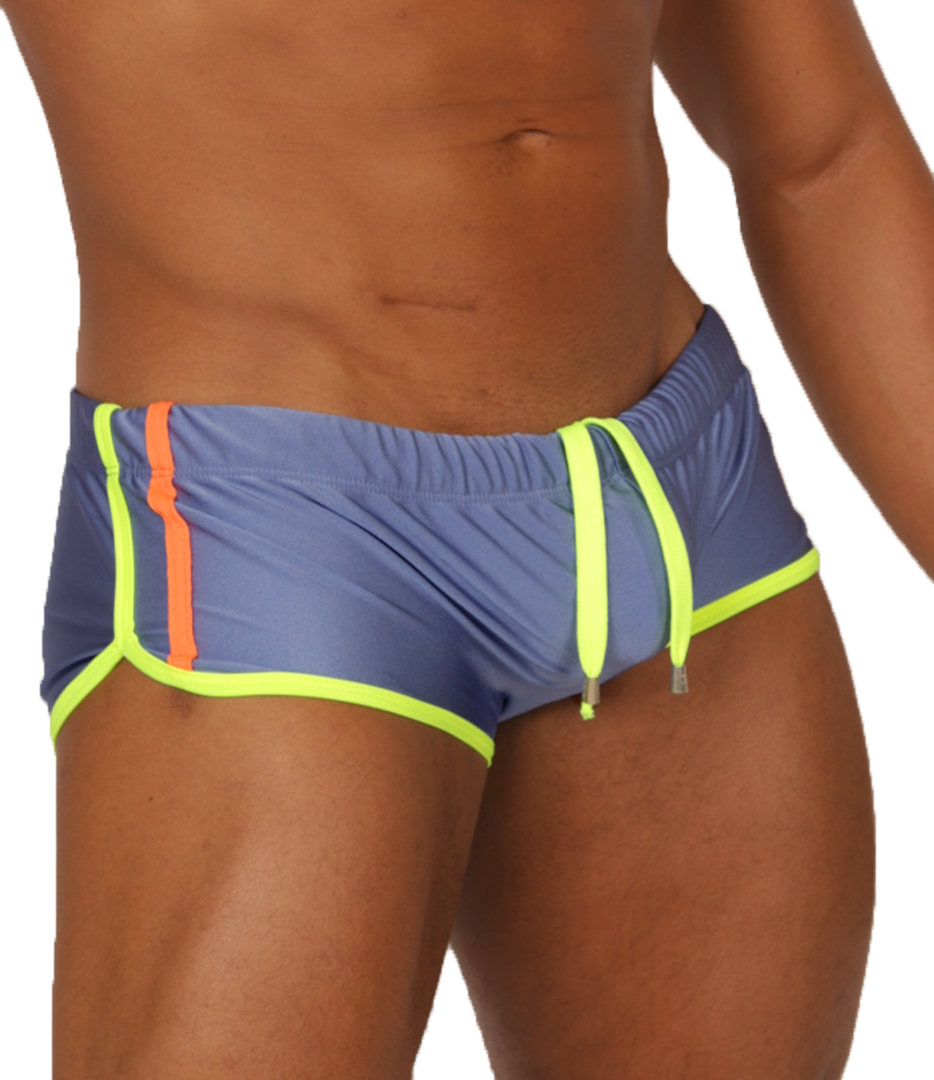 Nice Blue Swim Trunk vista frontal de Gigo Underwear