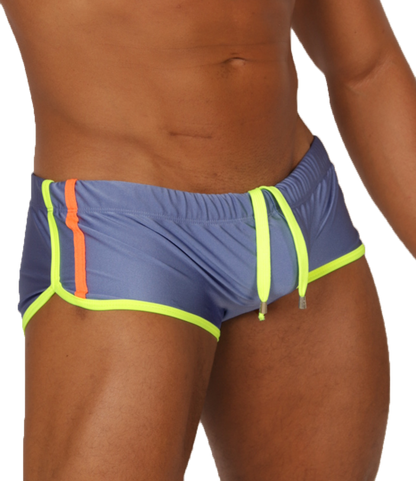 Nice Blue Swim Trunk vista frontal de Gigo Underwear