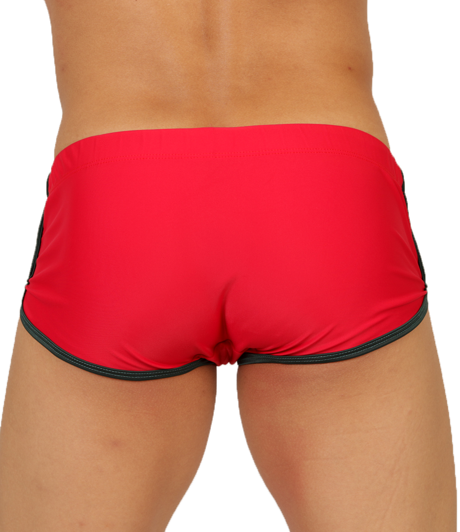 Nice Red Swim Trunk vista posterior de Gigo Underwear