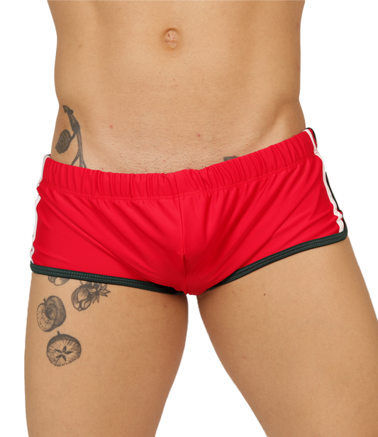 NICE RED SWIM TRUNK - Trunk Deportivo Masculino con Estilo Actual