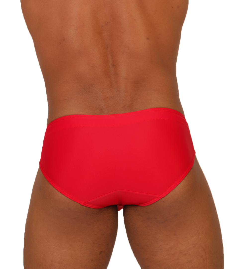 NICE RED SWIMBRIEF - Brief Masculino Audaz con Pretina Contraste