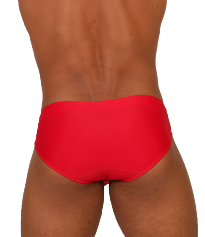 Nice Red Swimbrief vista frontal de Gigo Underwear