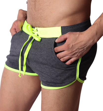 Nafts Gray Shorts vista frontal de Gigo Underwear