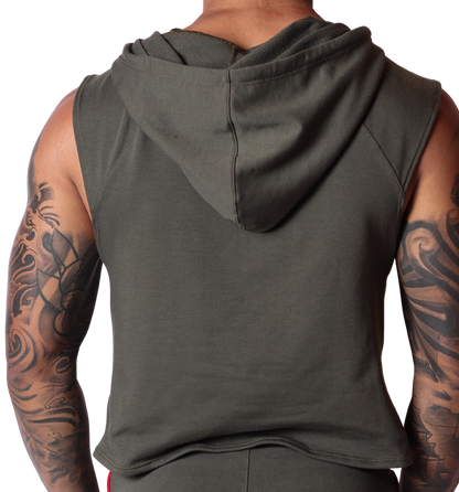 Nafts Green Hoody T Shirt vista posterior de Gigo Underwear