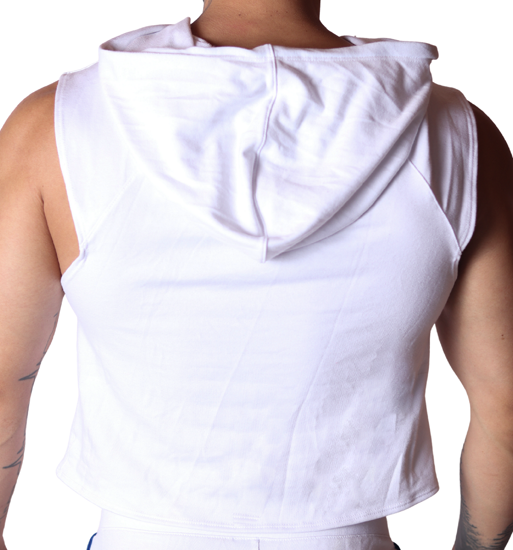 Nafts White Hoody T Shirt vista posterior de Gigo Underwear