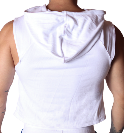 Nafts White Hoody T Shirt vista posterior de Gigo Underwear