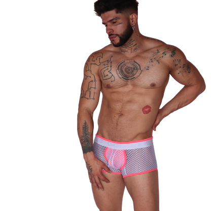 Net Fuchsia Trunk en modelo de Gigo Underwear