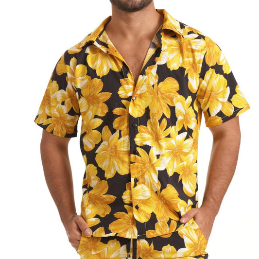 FLOWERS YELLOW SHIRT - Gigo Underwear Colombia