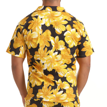 Flowers Yellow Shirt vista posterior de Gigo Underwear