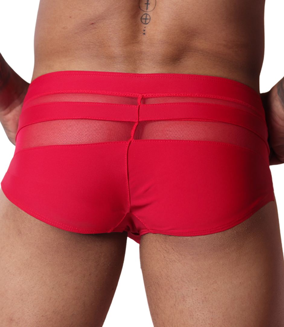 Panel Red Swim Brief vista posterior de Gigo Underwear