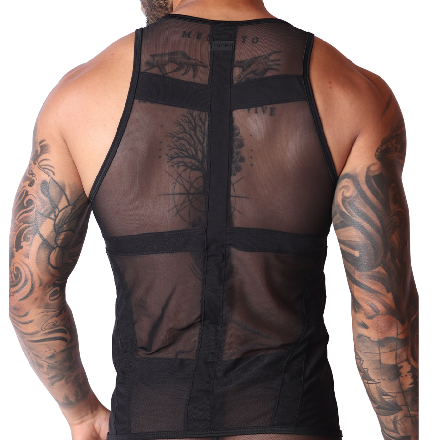 Panel Black Tank vista posterior de Gigo Underwear