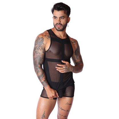 Panel Black Tank en modelo de Gigo Underwear
