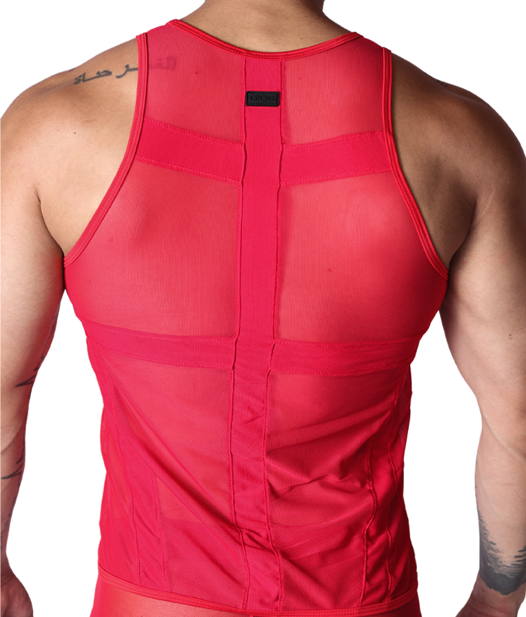 Panel Red Tank vista frontal de Gigo Underwear