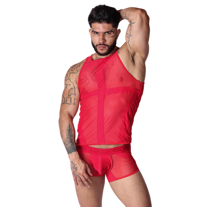 Panel Red Tank vista posterior de Gigo Underwear