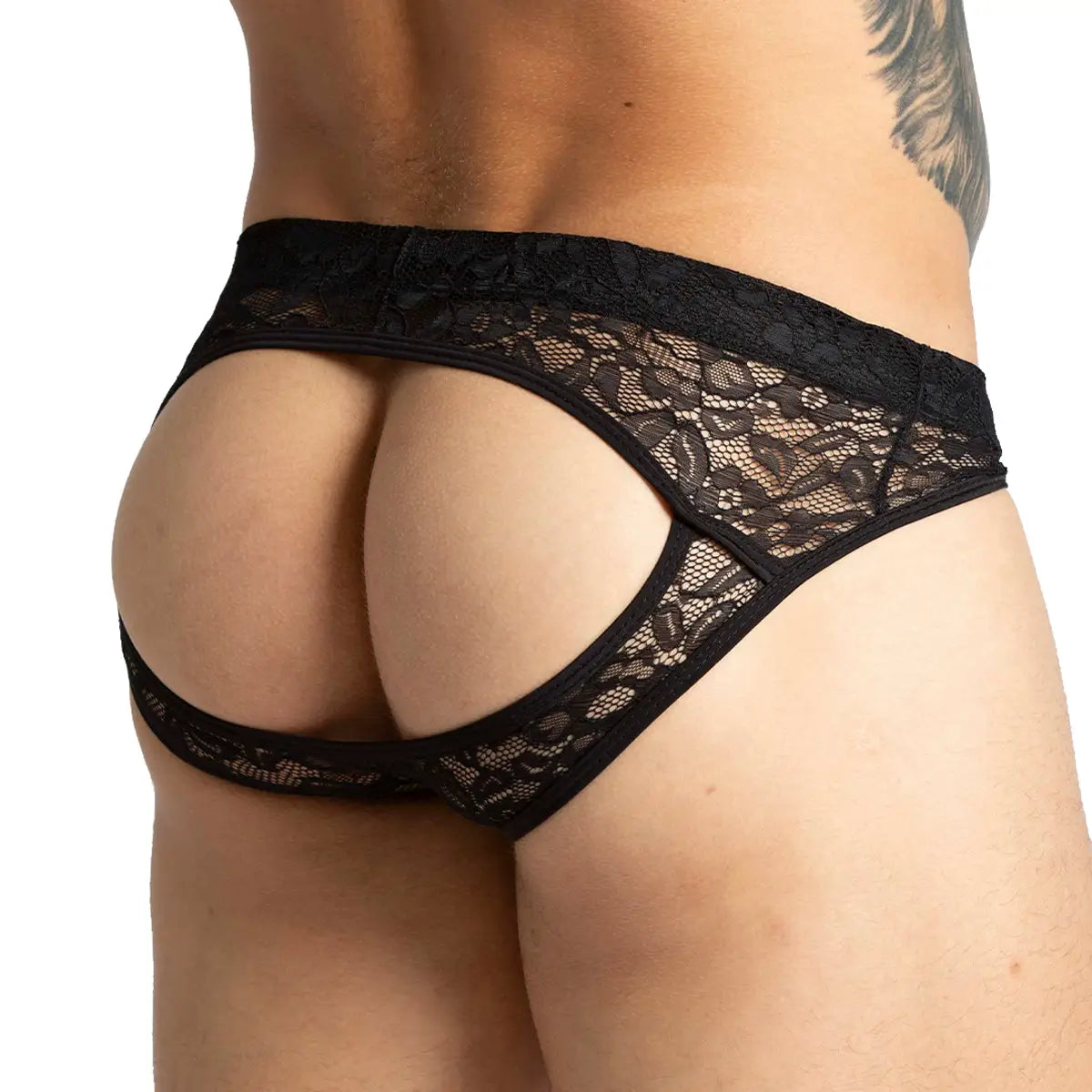 Paradise Black Brief Jock en modelo de Gigo Underwear