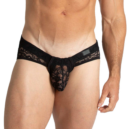 Paradise Black Brief vista frontal de Gigo Underwear