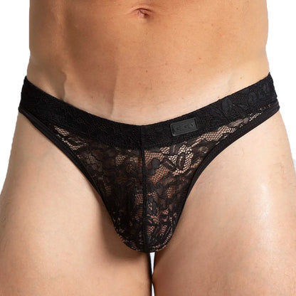 Paradise Black Gstring vista frontal de Gigo Underwear