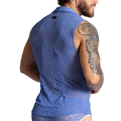 Paradise Blue Shirt vista posterior de Gigo Underwear