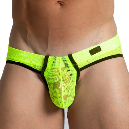 Paradise Yellow Brief Jock vista frontal de Gigo Underwear