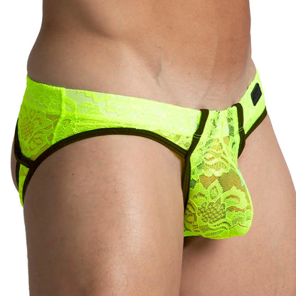 Paradise Yellow Brief Jock vista posterior de Gigo Underwear