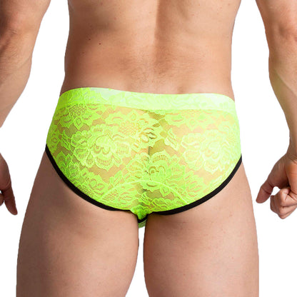 Paradise Yellow Brief vista posterior de Gigo Underwear