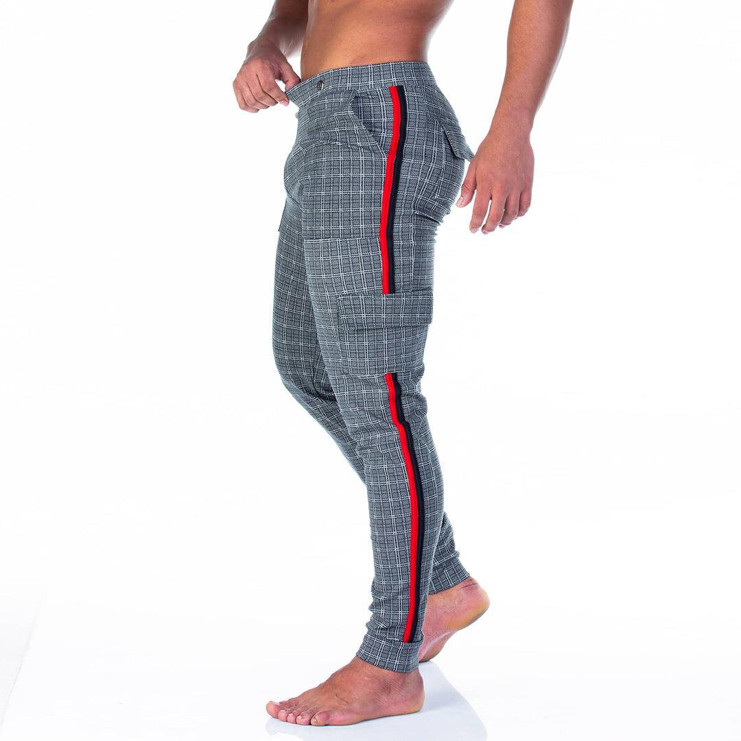 PARTY SQUARE SPORTPANTS - Pantalones deportivos a cuadros para hombres