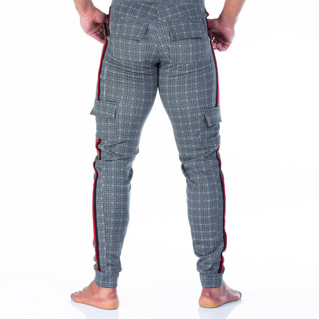PARTY SQUARE SPORTPANTS - Pantalones deportivos a cuadros para hombres
