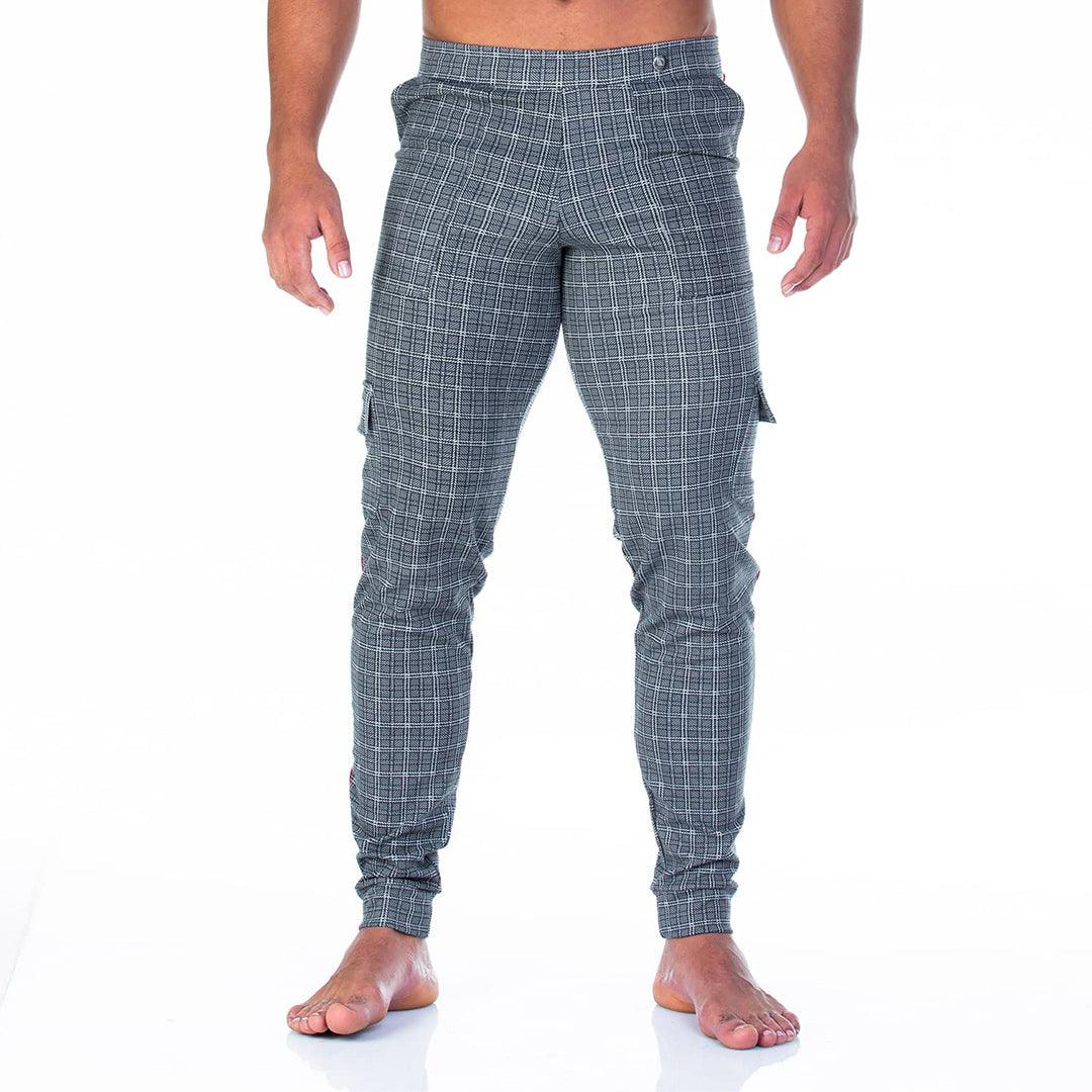 PARTY SQUARE SPORTPANTS - Pantalones deportivos a cuadros para hombres