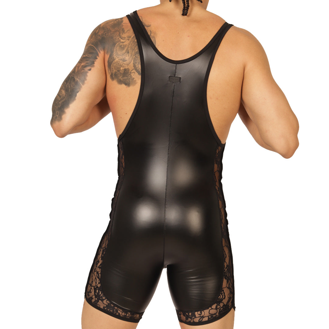 PASSIONE BLACK BODY - Body Fetiche Masculino con Detalles Sexys