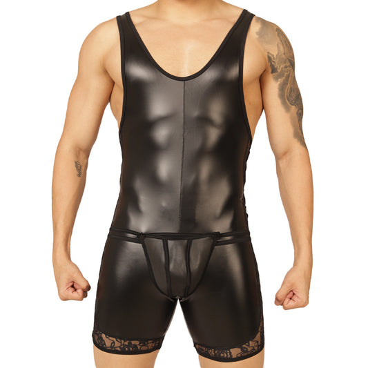 PASSIONE BLACK BODY - Body Fetiche Masculino con Detalles Sexys