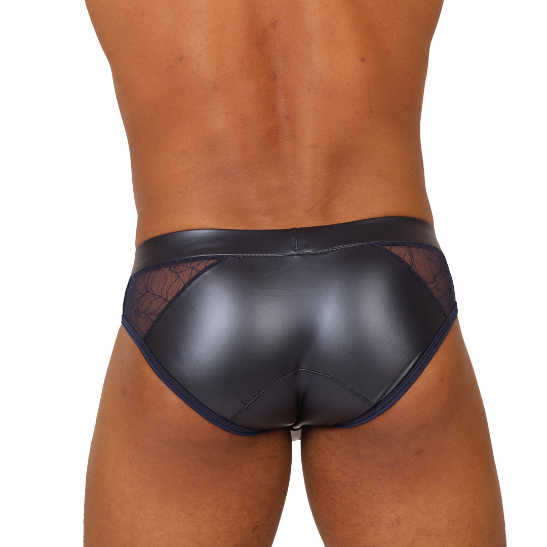 PASSIONE BLUE BRIEF - Brief Masculino Audaz con Pretina Contraste