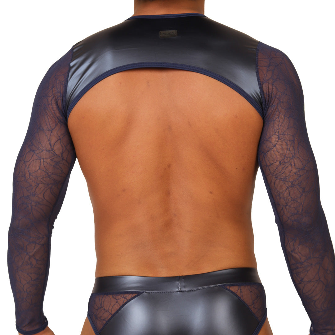 Passione Blue Harness vista posterior de Gigo Underwear