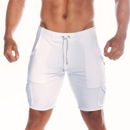 Pocket White Short vista frontal de Gigo Underwear