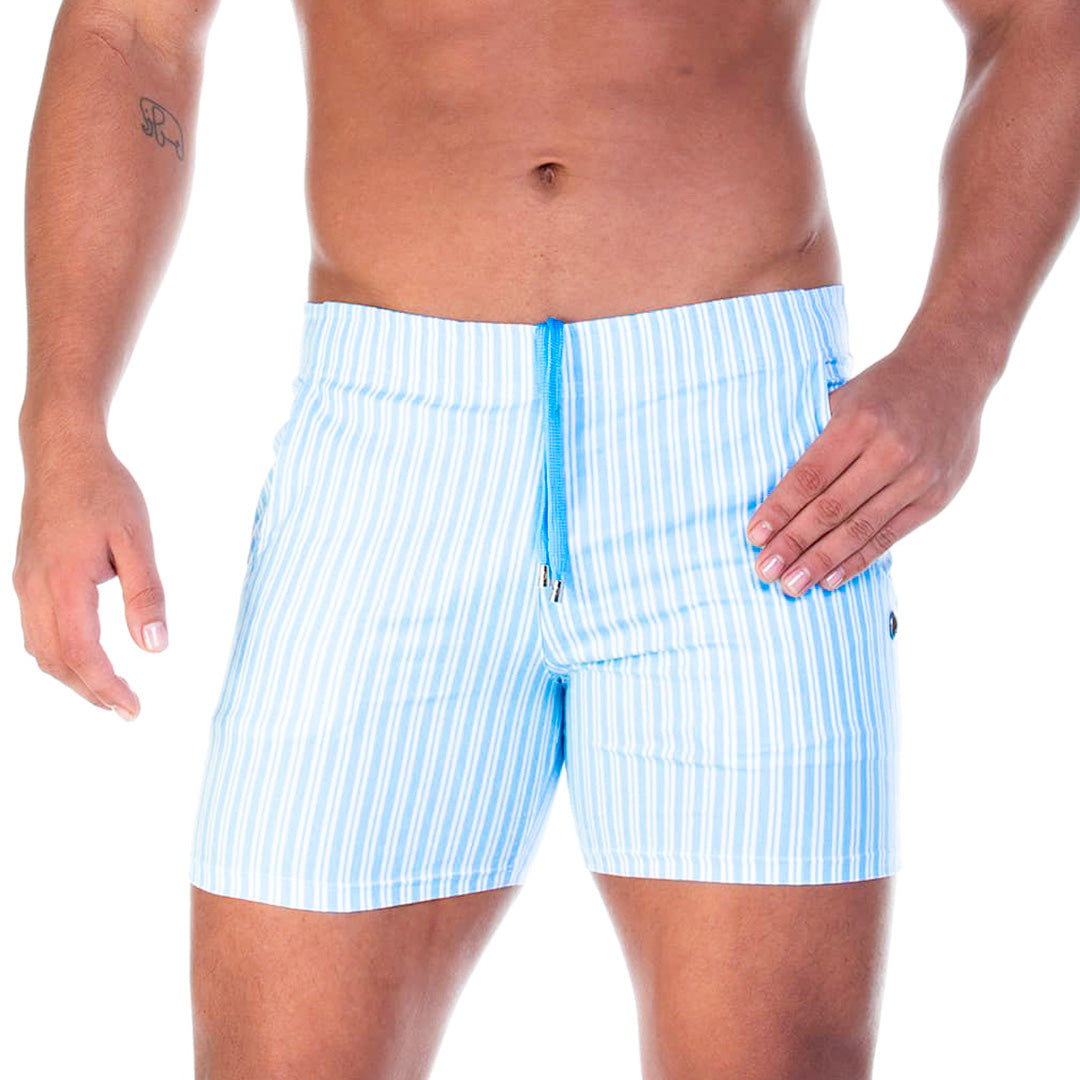 Polo Blue Beachwear vista frontal de Gigo Underwear