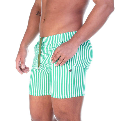 Polo Green Beachwear vista frontal de Gigo Underwear