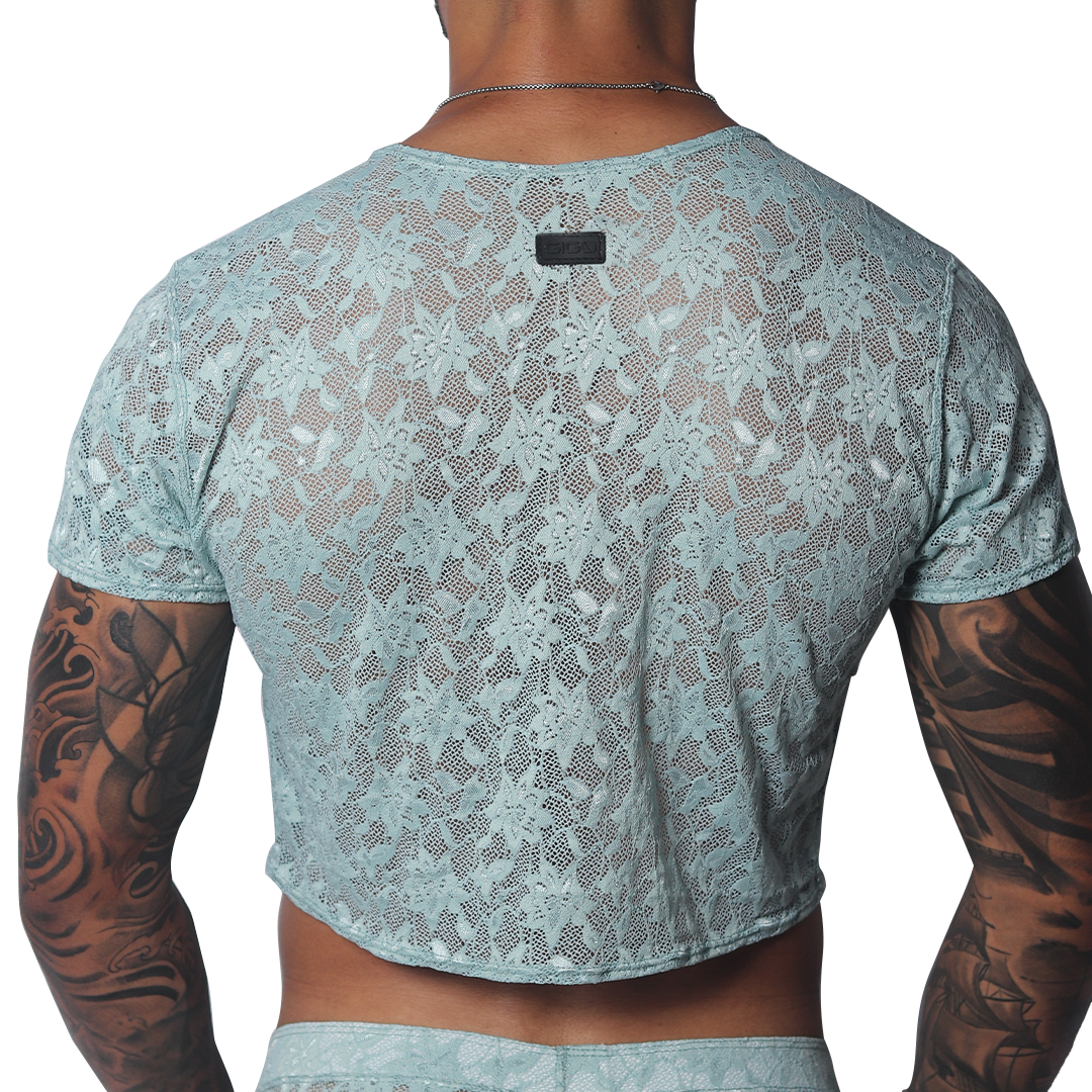 Prolix Aqua Croop Top vista posterior de Gigo Underwear