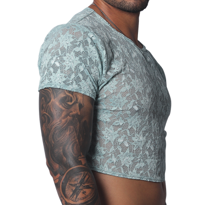 Prolix Aqua Croop Top vista frontal de Gigo Underwear