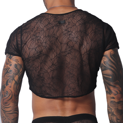 Prolix Black Croop Top vista posterior de Gigo Underwear