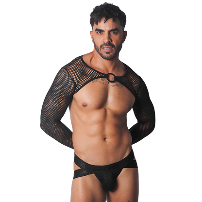 Provocative Black Harness en modelo de Gigo Underwear