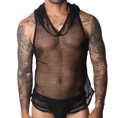 Provocative Black Hoody Tshirt de Gigo Underwear