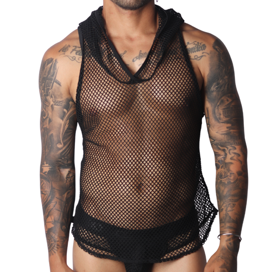 Provocative Black Hoody Tshirt de Gigo Underwear